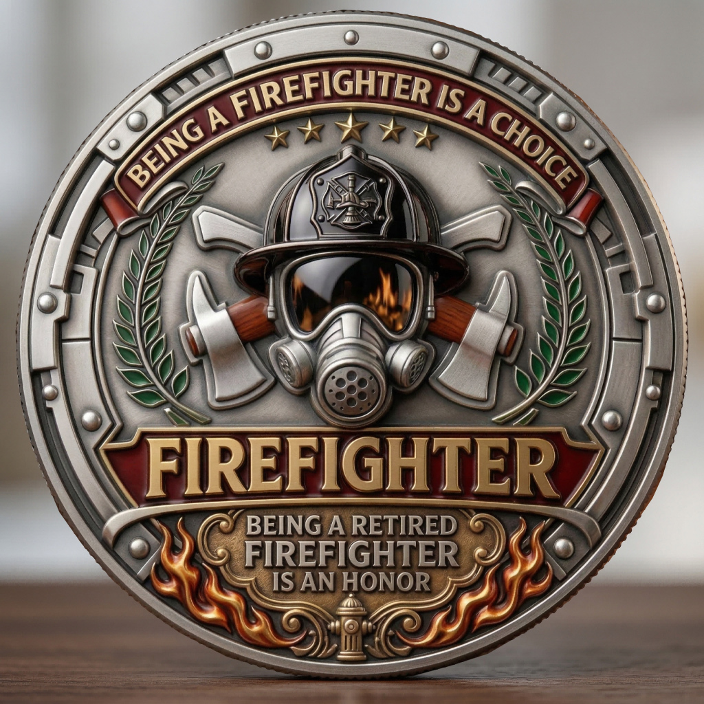⚡️Last Day 60% OFF - First In Last Out Firefighter Challenge Coin