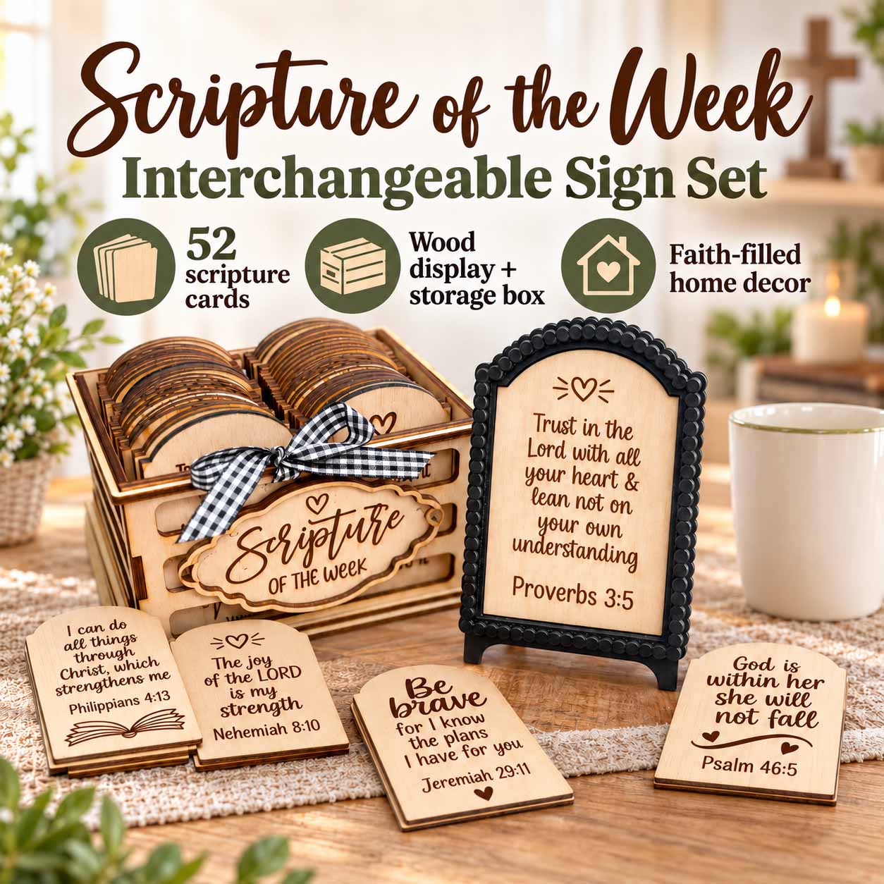 Scripture of the Week Interchangeable Sign