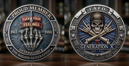 ⚡️Last Day 60% OFF - Generation X Rebel Spirit Challenge Coin