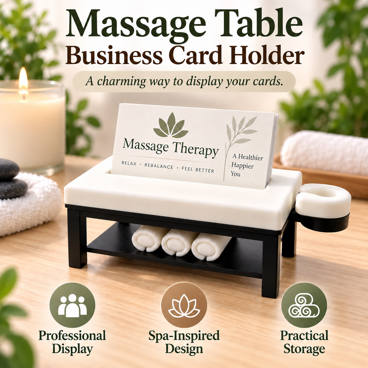 Massage Table Business Card Holder