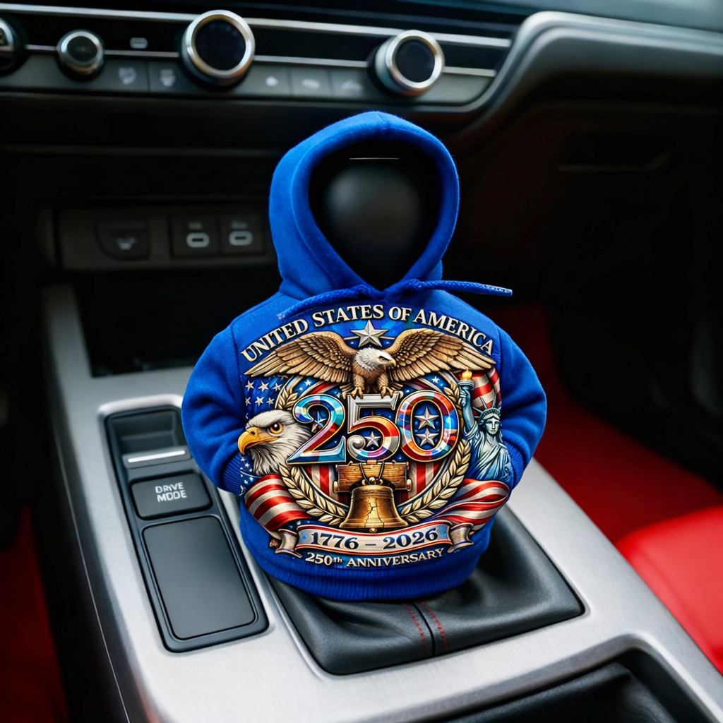 🔥Flash Sale 60% OFF -  U.S. 250th Anniversary Commemorative Car Gear Shift Cover Hoodie