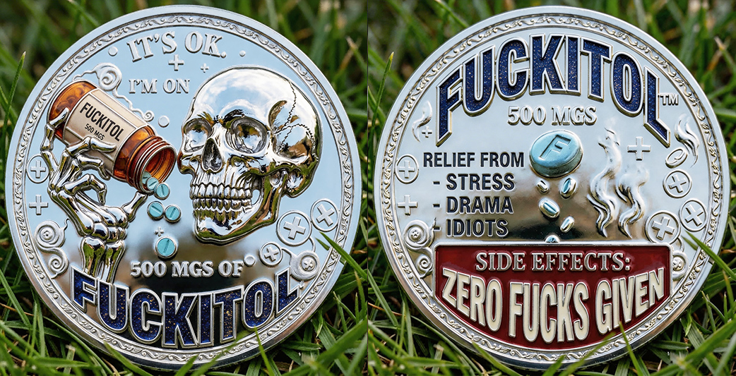 ⚡️Last Day 60% OFF - Fuckitol Stress Relief Challenge Coin