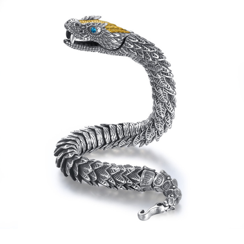🔥Today's Lowest Price - 🐍 JÖRMUNGANDR - The World Serpent Bracelet | Handcrafted Viking Jewelry ⚔️