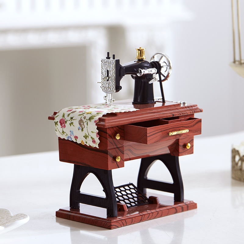 Sewing Machine-Shaped Music Box