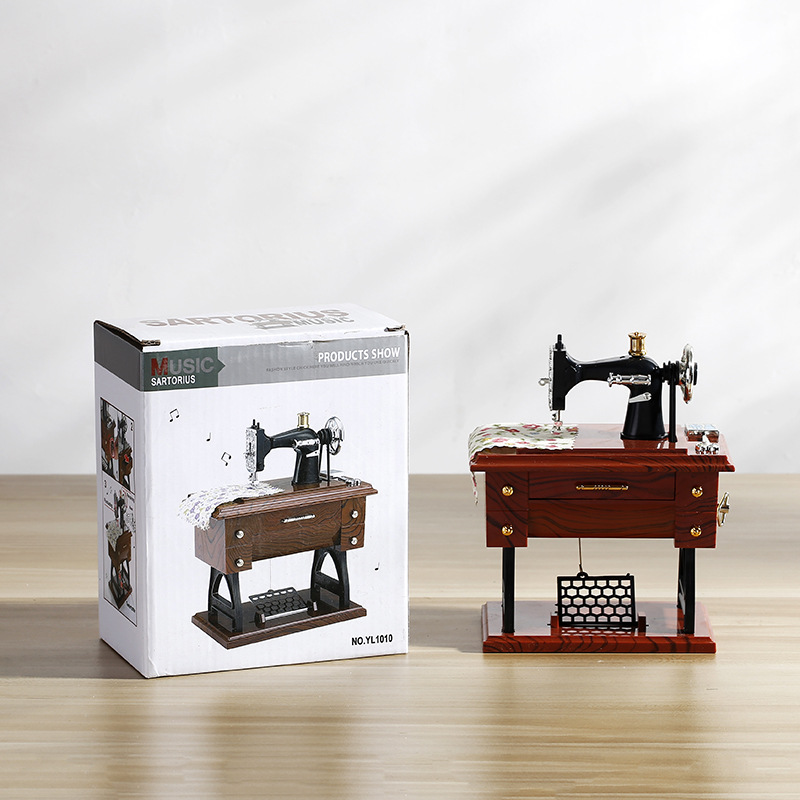 Sewing Machine-Shaped Music Box