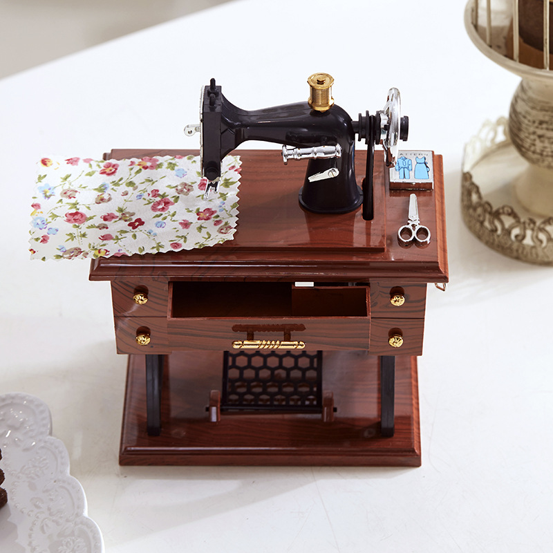 Sewing Machine-Shaped Music Box