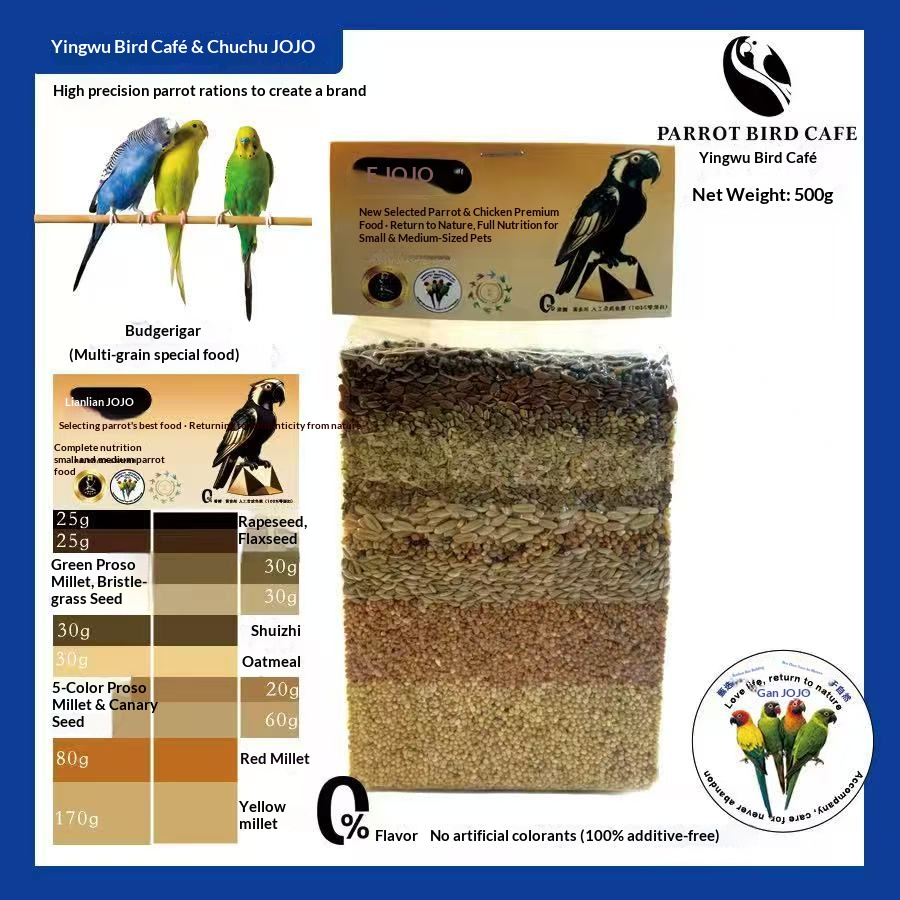 JOJO Parrot Bird Food – Premium Seed Mix (500g)