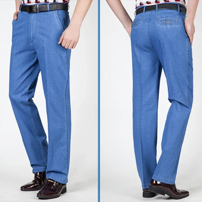 LAST DAY SALE 70% OFF - Men's High Waist Straight Fit Stretch Jeans