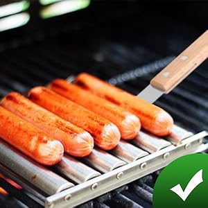 Hot Dog Roller For Evenly Cooked Hot Dogs on the BBQ Hot Dog Griller