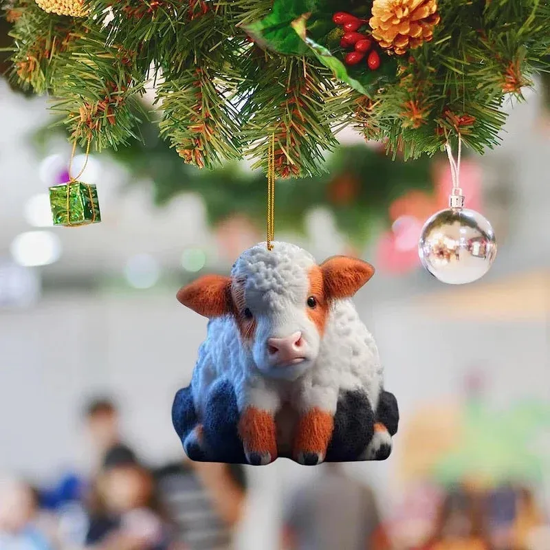 🎅 Christmas Hot Sale-🐮Cartoon Cow Decorative Ornament🐮