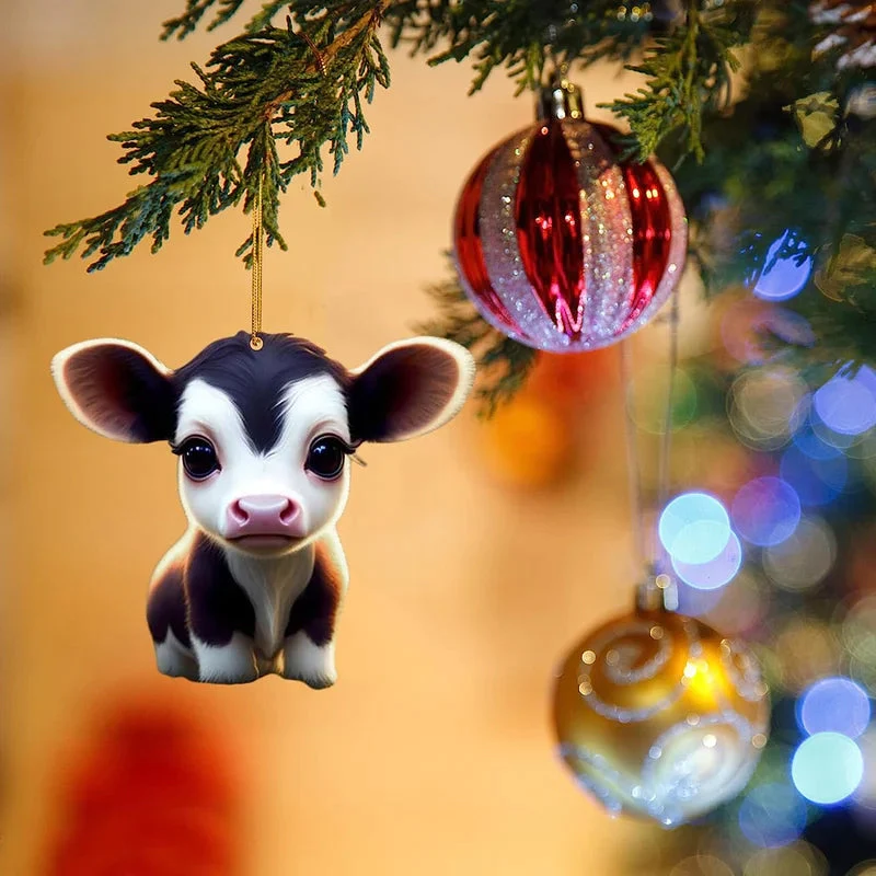 🎅 Christmas Hot Sale-🐮Cartoon Cow Decorative Ornament🐮