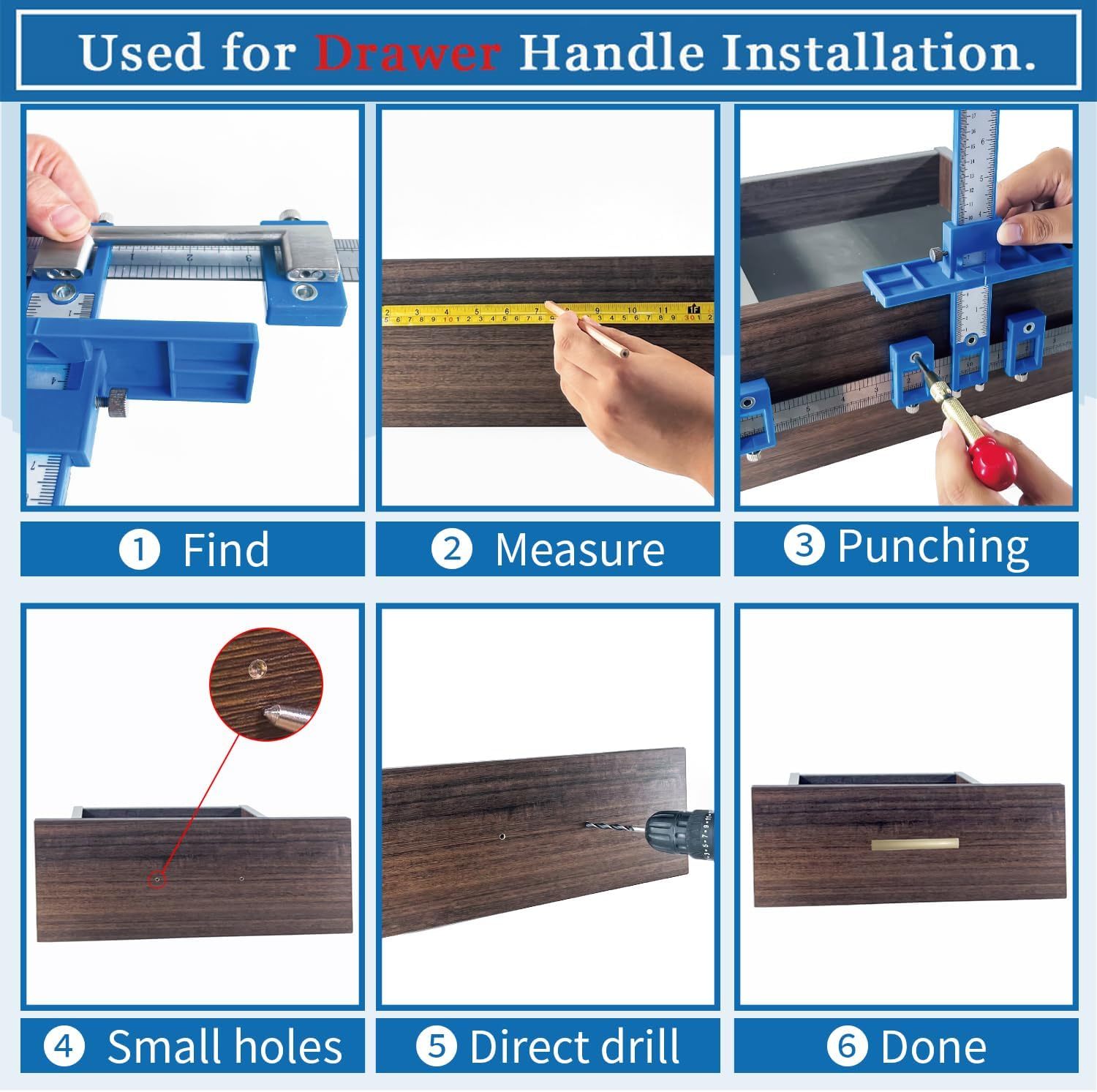 💥LAST DAY SALE 49% OFF - Woodworking Punch Locator Drill Guide