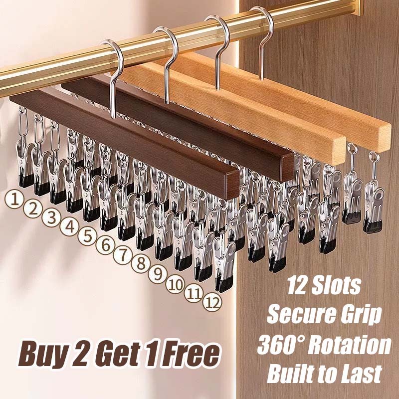 🏆 50K+ SOLD! 🌿✨PureWood Rotating Closet Organizer - Vertical Space Saver & Wrinkle-Free Storage Solution 👖