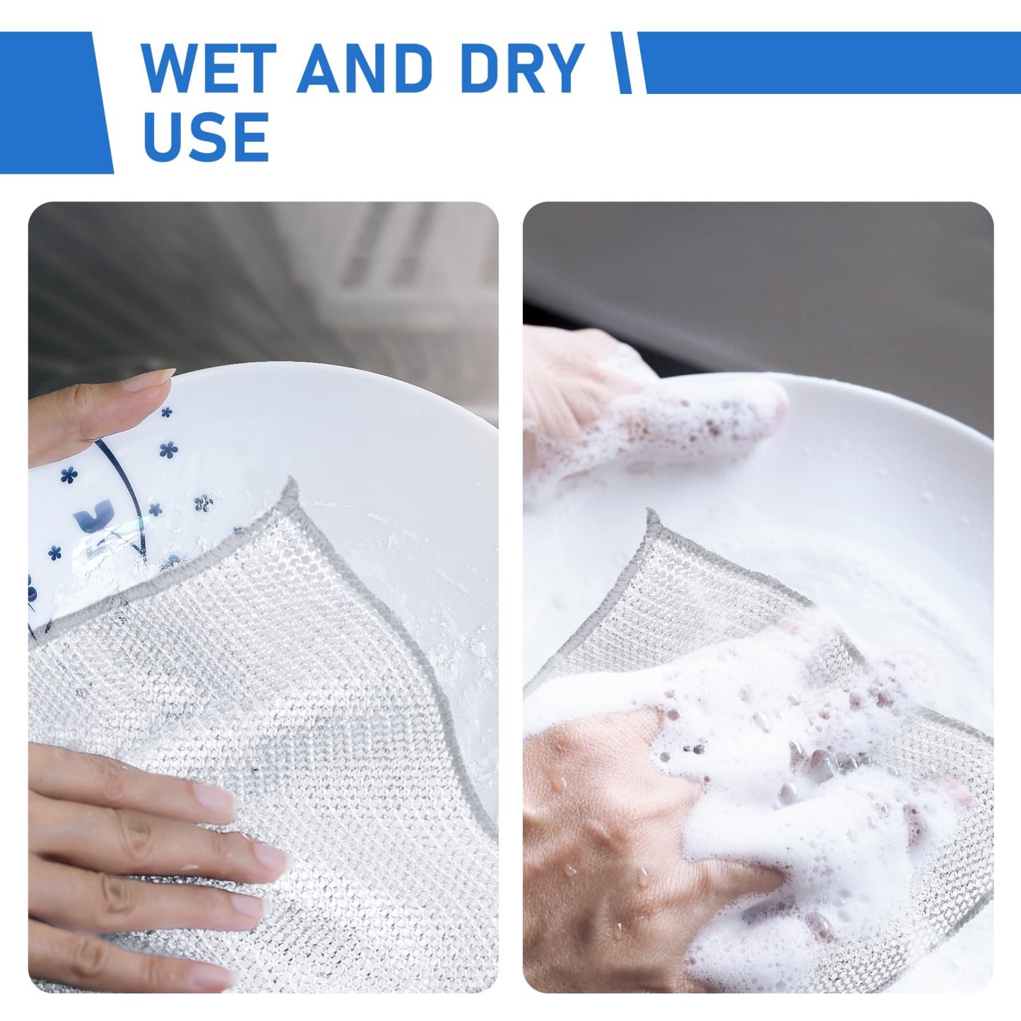 Reusable Diamond Weave Scrubber Cloths – Tough on Stains, Gentle on Surfaces