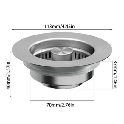 🔥LAST DAY 49% OFF-Upgraded 3 in 1 Kitchen Sink Drain Strainer