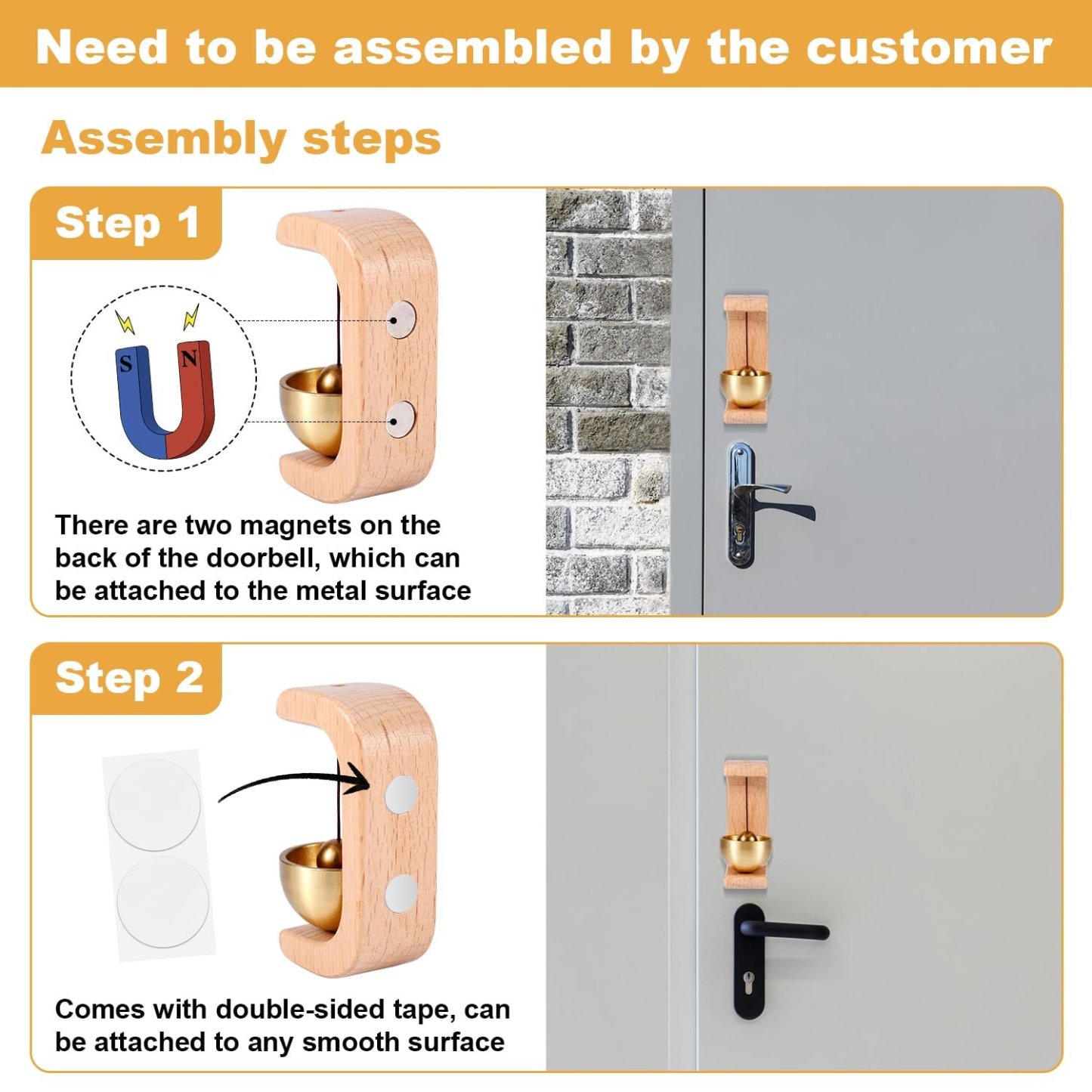 🔥LAST DAY 49% OFF - 🔔Suction Door Type Solid Wood Wind Chime🎵🔥