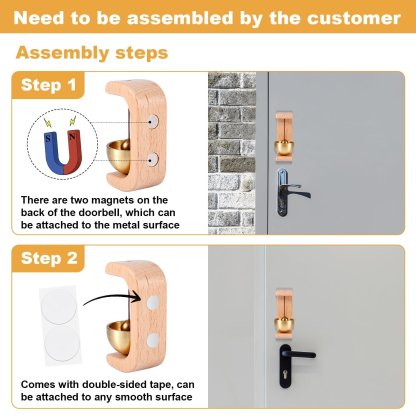 🔥LAST DAY 49% OFF - 🔔Suction Door Type Solid Wood Wind Chime🎵🔥