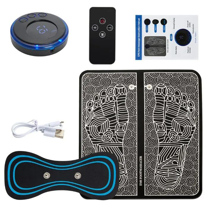 🔥 LAST DAY 70% OFF- Electric Foot Massager Pad Muscle Massage Relaxation Trainer 8 modes 19 Adjustable intensity
