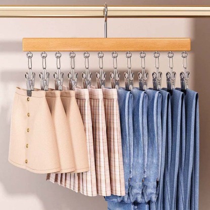 🏆 50K+ SOLD! 🌿✨PureWood Rotating Closet Organizer - Vertical Space Saver & Wrinkle-Free Storage Solution 👖