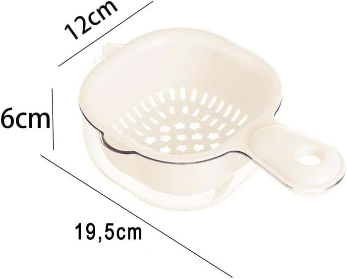 🔥Küche Zweischichtiger Abtropfkorb mit Griff