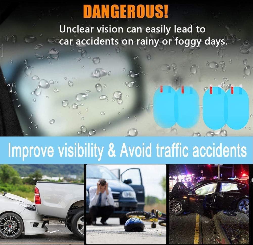 4Pcs Car Window Anti-Fog Film – Clear Vision, Safe Driving in All Weather