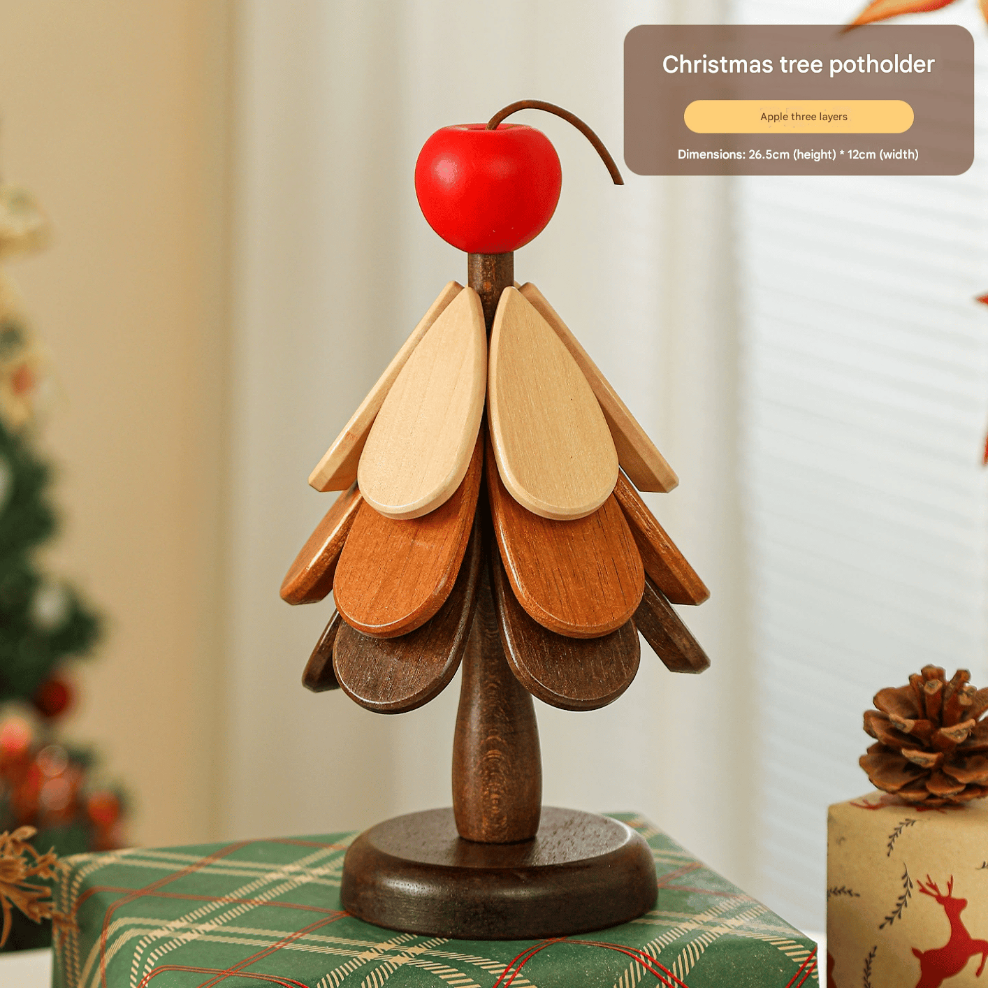 🤚🎁Natural Wooden Tree Trivets for Hot Dishes