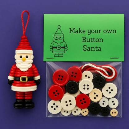 DIY Button Snowman Ornament Kit