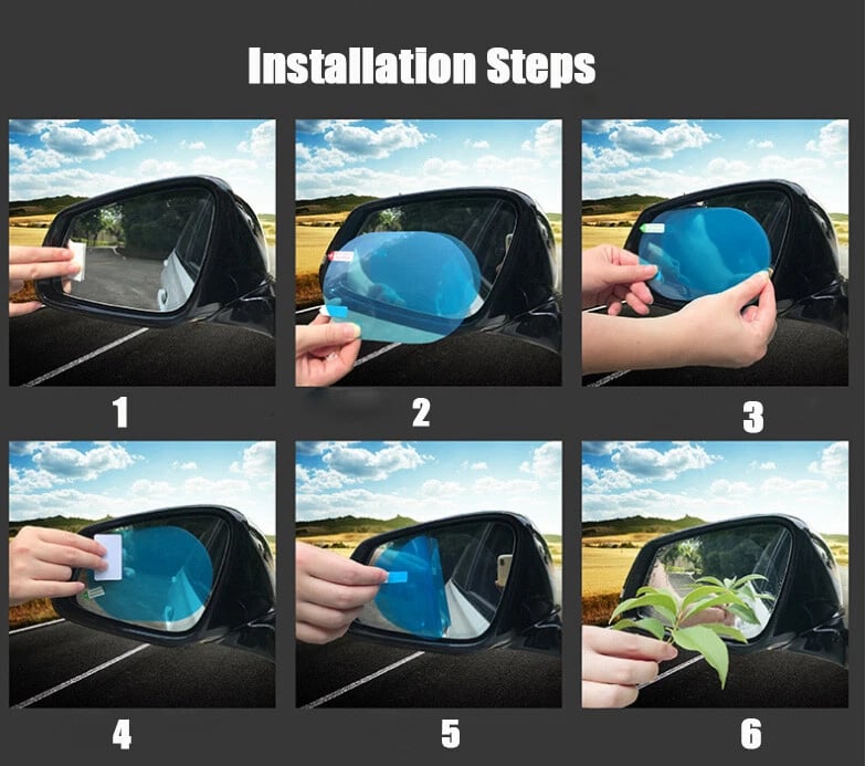 4Pcs Car Window Anti-Fog Film – Clear Vision, Safe Driving in All Weather