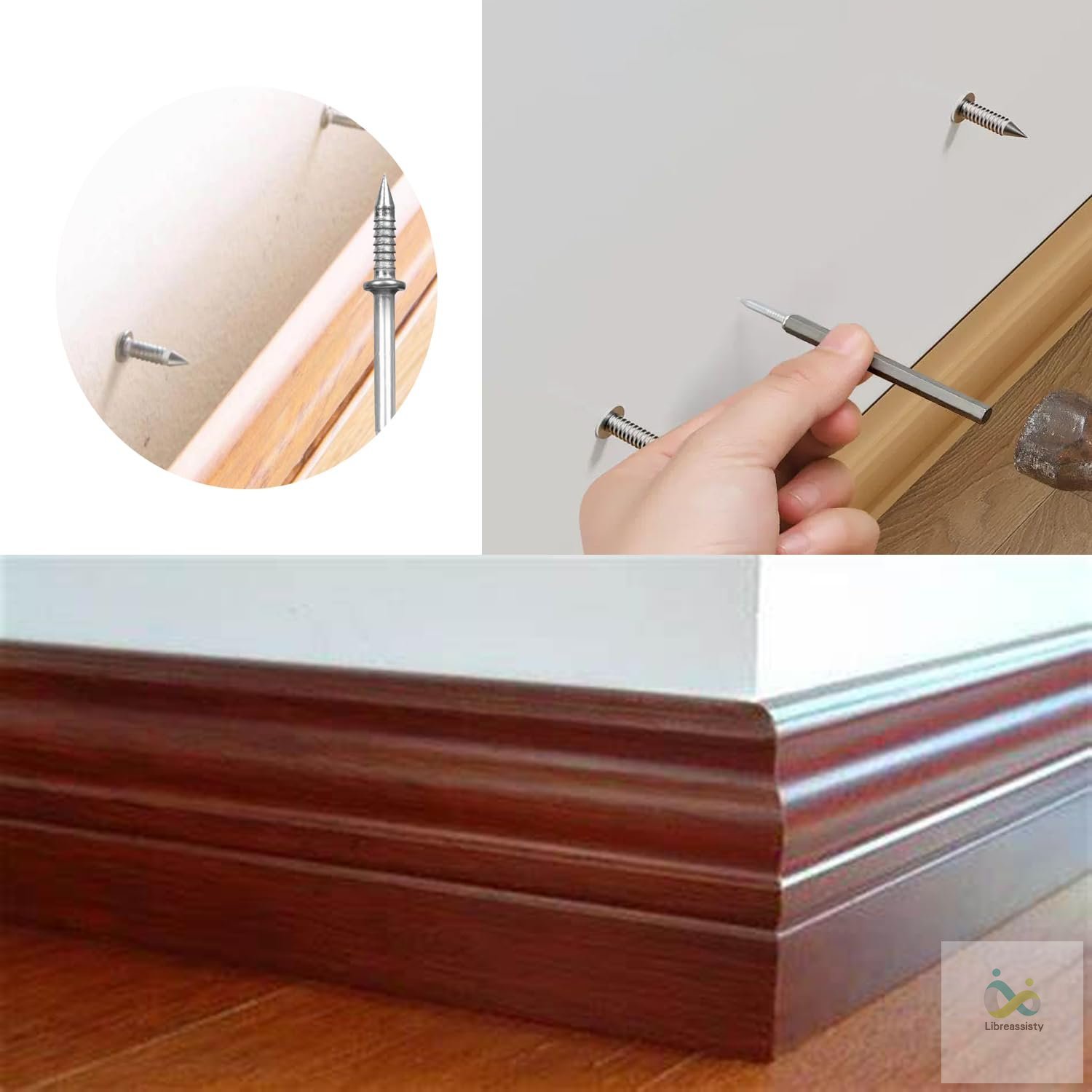 Double Head Skirting Thread Seamless Nail