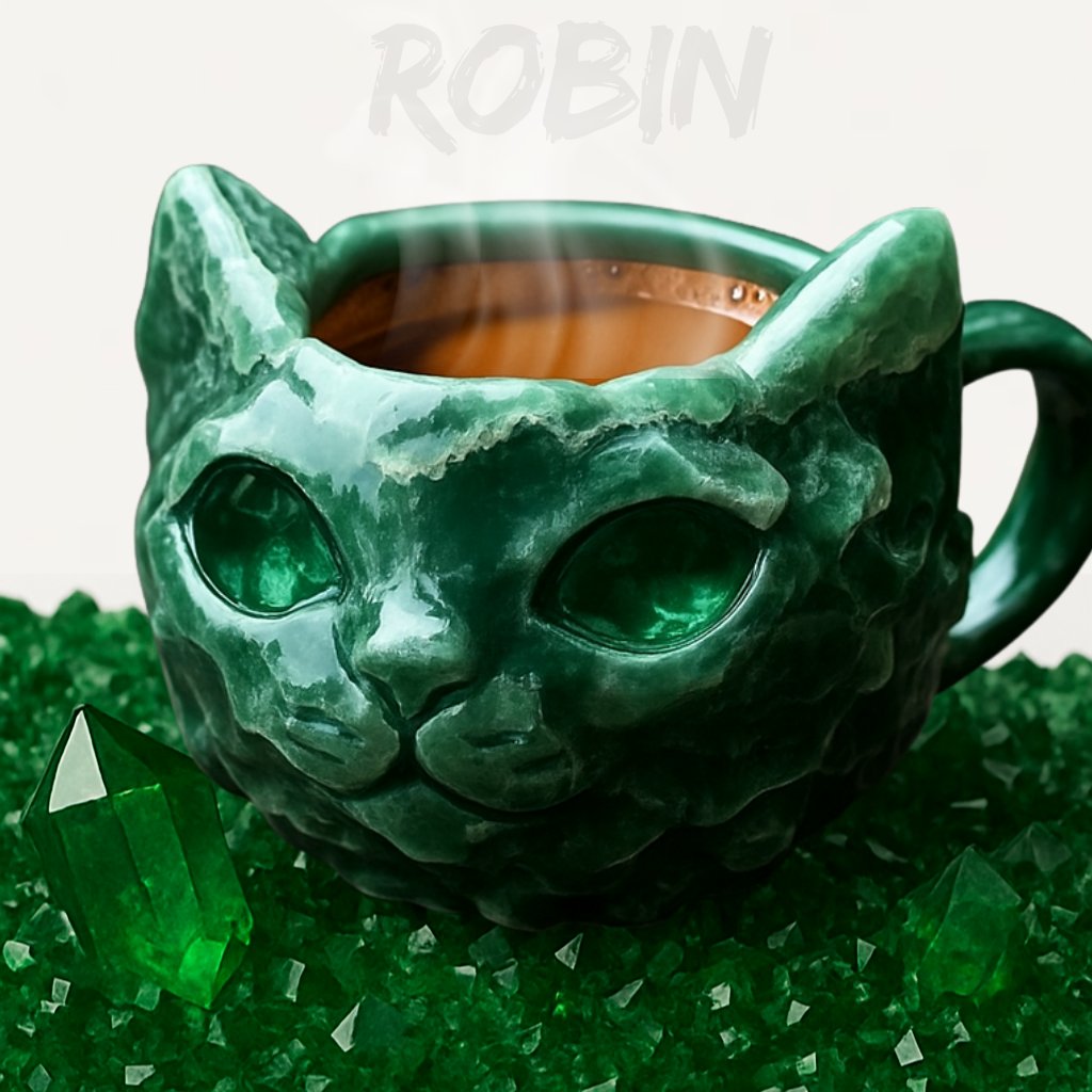 🔥☕ NEW HANDMADE Crystal Cat Face Mugs – Limited Edition