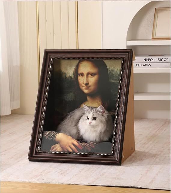 3D oil painting cat bed