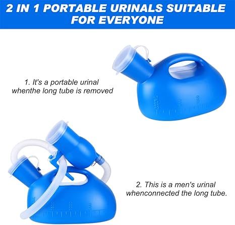 🚗 Travel Urinal for Men – 2000ml Capacity, Easy to Carry ✈