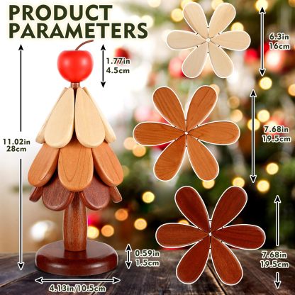 🤚🎁Natural Wooden Tree Trivets for Hot Dishes