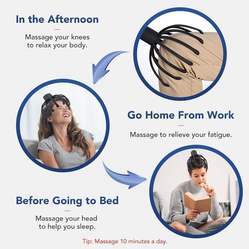 🏆Flash Sale -🐙 Octopus Head Massager-Your head relaxation tool is here!😎