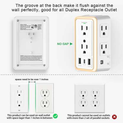 ✨LAST DAY ONLY 49% OFF🔥 Multi Plug Outlet Surge Protector