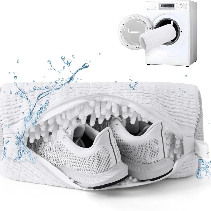 🏆LAST DAY SALE - Chenille Microfiber Shoe Washing Bag👟 – Gentle & Effective Machine Wash Protection🧼✨
