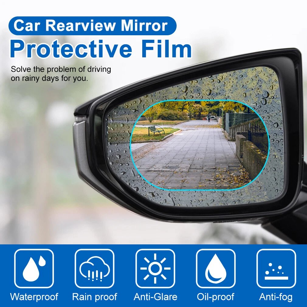 4Pcs Car Window Anti-Fog Film – Clear Vision, Safe Driving in All Weather