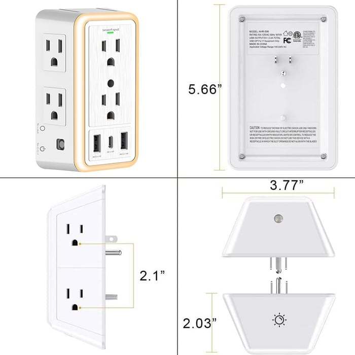 ✨LAST DAY ONLY 49% OFF🔥 Multi Plug Outlet Surge Protector