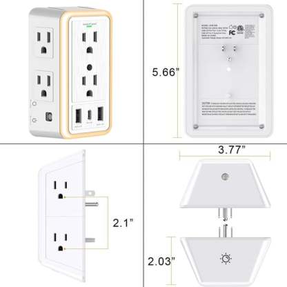 ✨LAST DAY ONLY 49% OFF🔥 Multi Plug Outlet Surge Protector