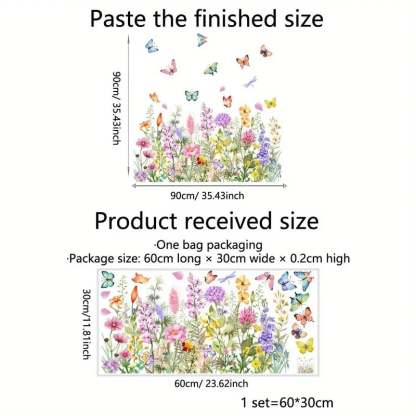 ✨LAST DAY: 49% OFF! - 💐Colorful Floral Bouquet Window Sticker🖼️(Cut to size freely)
