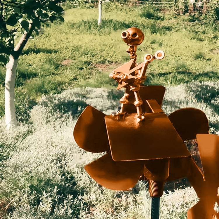 🔥Last Day🥁Handmade Metal Rock Band Windmill🎁(Includes a 70cm bracket)