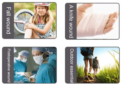 Laceration suturing kit, bandages, zipper butterfly bandages, wound care and first aid patches.