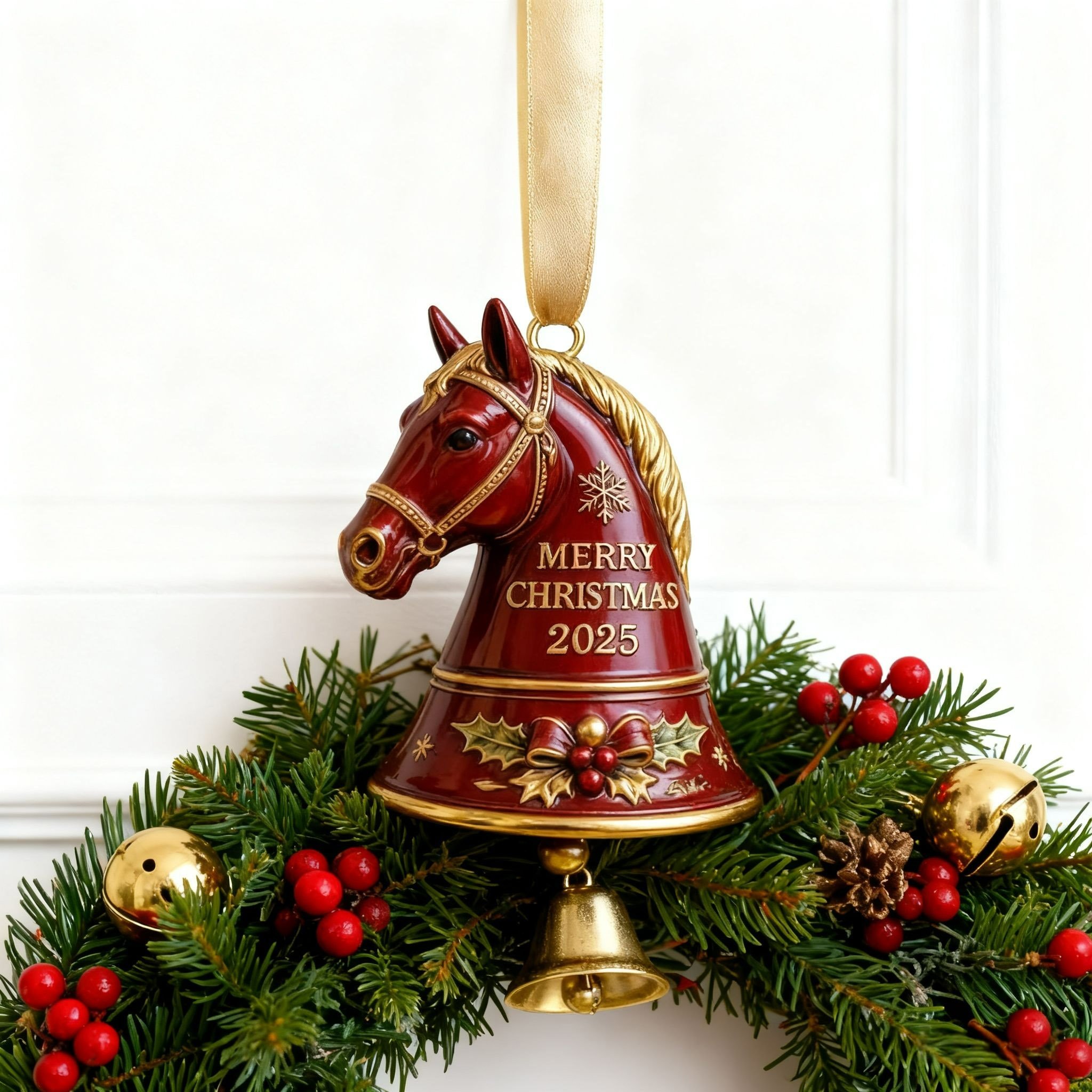 🏆49% OFF - This Week Promotions🎉Handmade Horse Bell Ornament – Merry Christmas 2025🎄