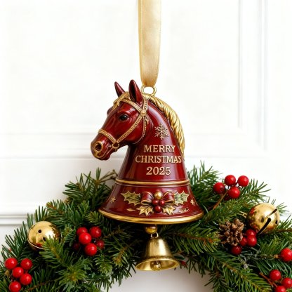🏆49% OFF - This Week Promotions🎉Handmade Horse Bell Ornament – Merry Christmas 2025🎄