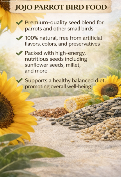 JOJO Parrot Bird Food – Premium Seed Mix (500g)