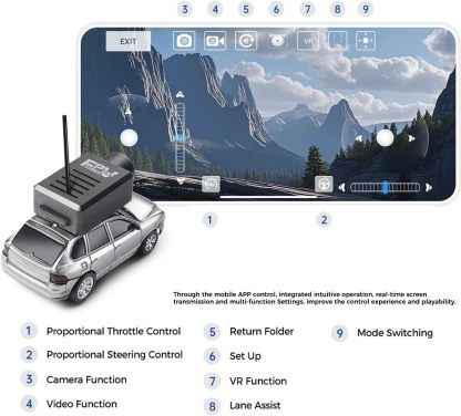 🚗APP-Controlled Fully Proportional FPV Mini RC Car with 3-Speed Modes