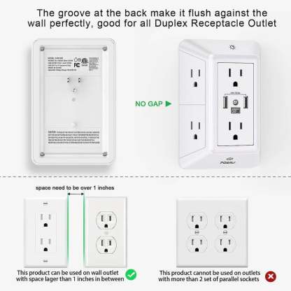 ✨LAST DAY ONLY 49% OFF🔥 Multi Plug Outlet Surge Protector