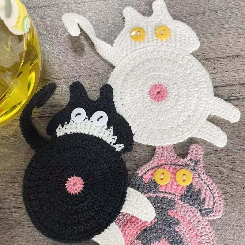 🔥ONLY TODAY!! -Pay 1 Get 2🐱Cat Butt Coasters💞