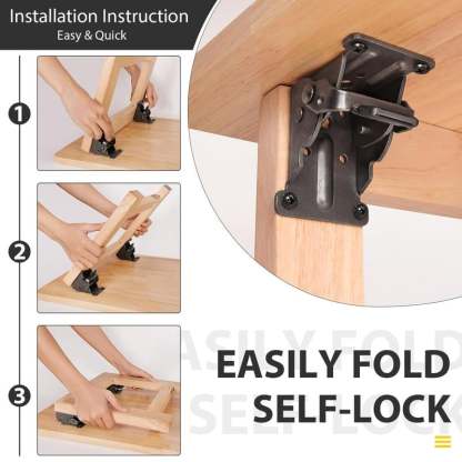 Woyuosn Heavy Duty Folding Brackets with 90° Self-Locking