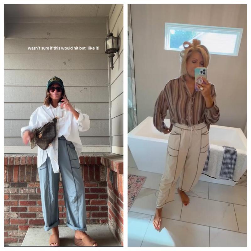 $10 off—this week only!🔥Womens Baggy Barrel Pants Wide Leg Lounge Drawstring Sweatpants with Pockets